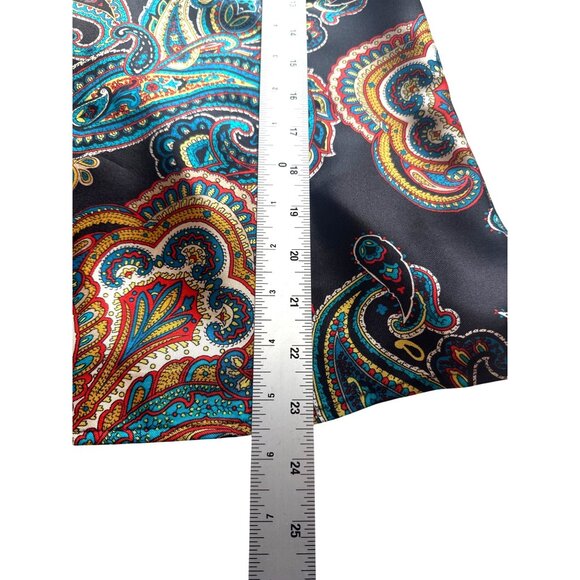 J Crew Silk Paisley Print Blouse With Decorative Neckline Details Size 0 Office - Picture 8 of 11